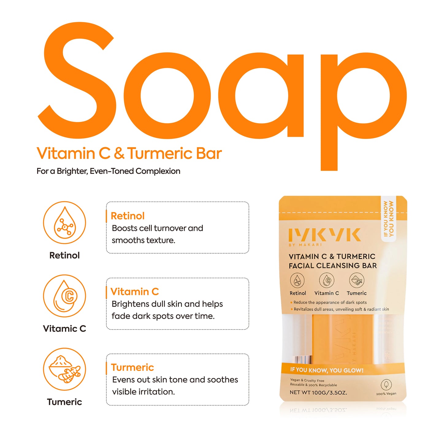 VITAMIN C & TUMERIC FACIAL CLEANSING BAR - IYKYK